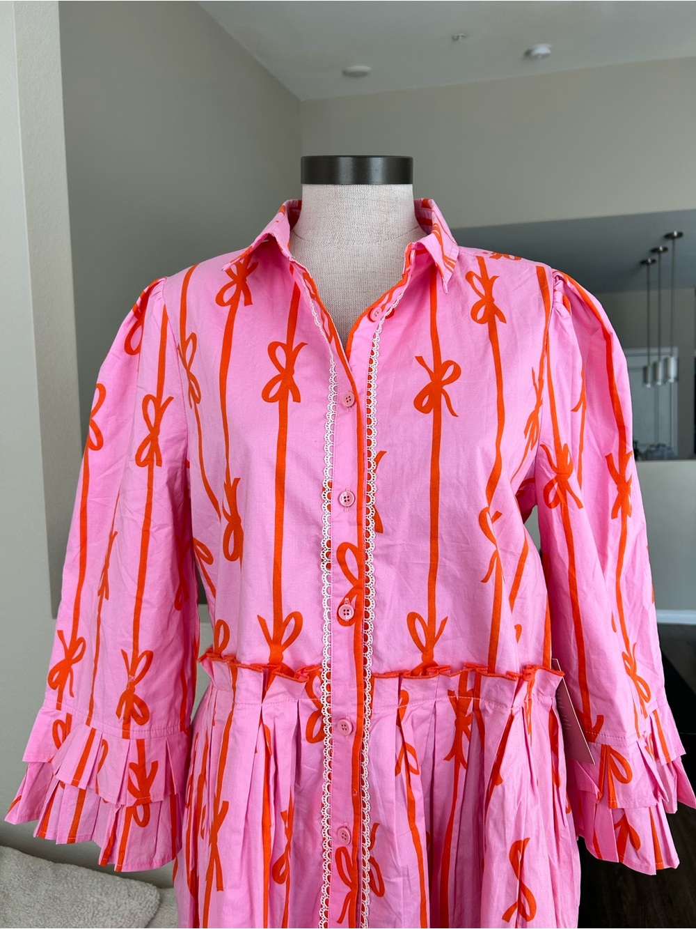 Ivy City Co Pink Button-Front Dress - Picture 7 of 11